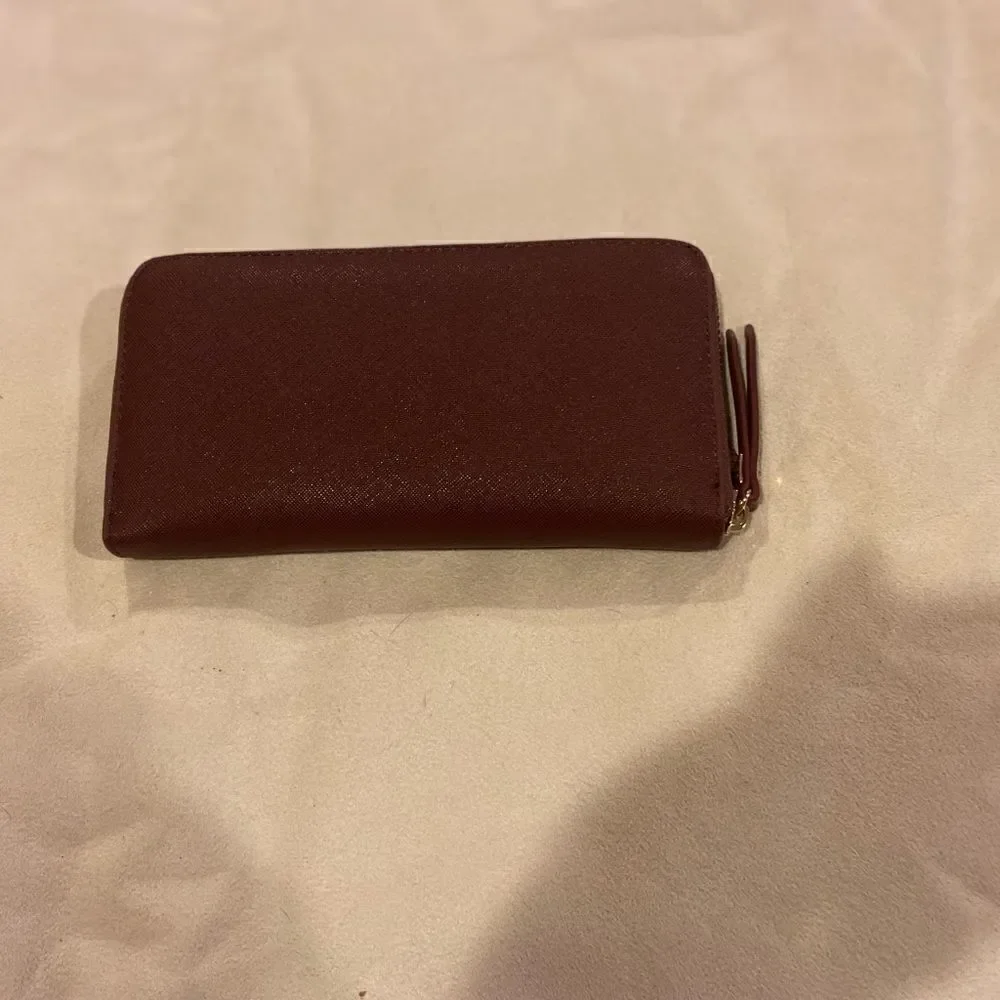 VALENTINO  Sea Winter Zip Around Wallet Bordeaux